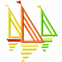 Boats Embroidery Design 11 Boats Embroidery Design 11